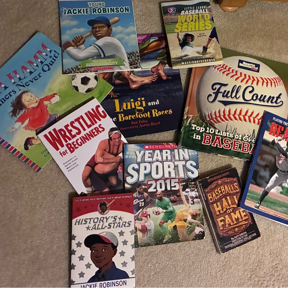 Lot of 10 Sports and Baseball Book Collection